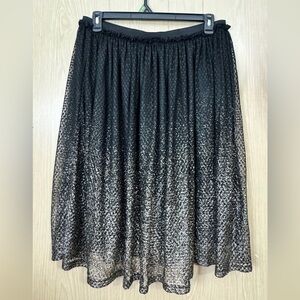 Black & Gold A-Line Skirt